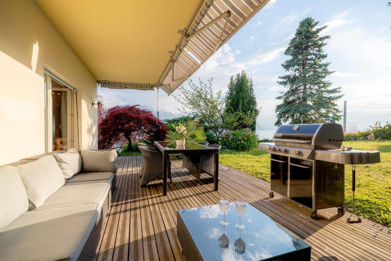 Ground Floor Rooms With Stunning Lake View & Garden Access Μοντρέ Εξωτερικό φωτογραφία